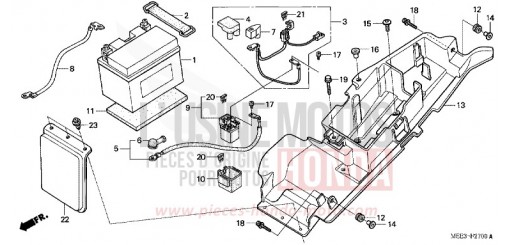 BATTERIE (CBR600RR3/4) CBR600RR3 de 2003